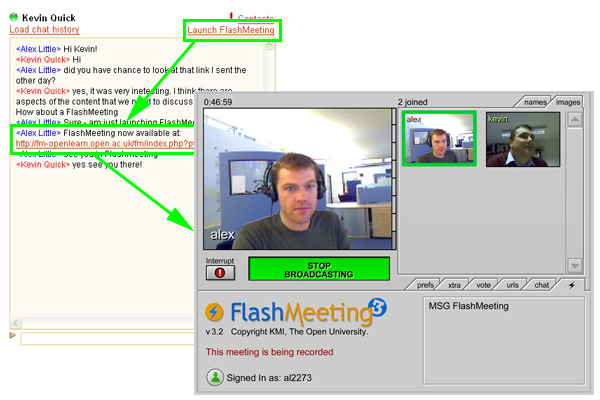 MSG FlashMeeting integration
